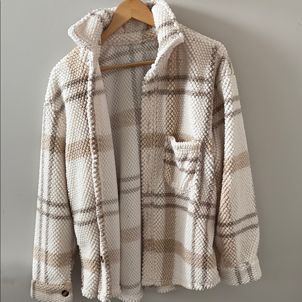 Cozy Plaid Sherpa Shacket